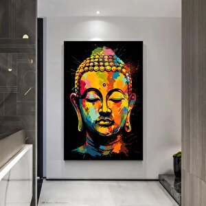 Buda Kanvas Tablosu, Yoga Sanatı, Meditasyon Sanatı Baskısı, Buda Duvar Manzarası 120x150 cm