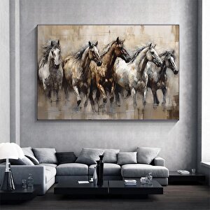 At Duvar Sanatı, Yağmurda Koşan Atlar, Yaratıcı Duvar Sanatı, Yaban Hayvanları Tablosu