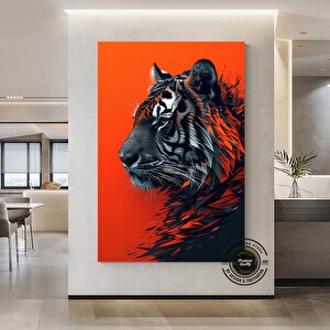 Heybetli Kaplan Kanvas Tablo | Canlı Yağlı Boya Bengal Portresi