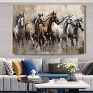 At Duvar Sanatı, Yağmurda Koşan Atlar, Yaratıcı Duvar Sanatı, Yaban Hayvanları Tablosu