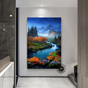 Manzara Sanatı Baskısı – Devasa Kanvas, Doğa Manzarası, Dağ Kanvas Baskısı 120x150 cm