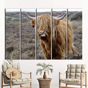 Dağ İneği Kanvası, Yaban Hayatı Dekoru, Vahşi Boğa Ve Boynuz Sanatı