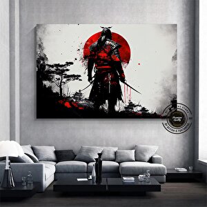 Yağlı Boya Tarzı Samuray Kanvas Duvar Sanatı, Samuray Duvar Dekoru, Samuray Poster Sanatı