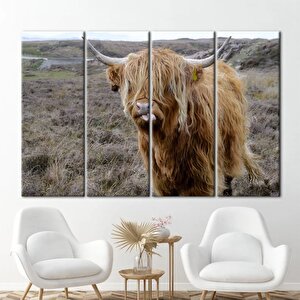 Dağ İneği Kanvası, Yaban Hayatı Dekoru, Vahşi Boğa Ve Boynuz Sanatı