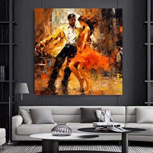 Ev Dekoru Kanvas – Dans Eden Çift, Yağlı Boya Baskı 120x120 cm