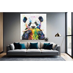 Komik Suluboya Tarzi Panda, Soyut Tasarım, Kanvas Baskı, Ev Dekoru, Kanvas Duvar Sanatı