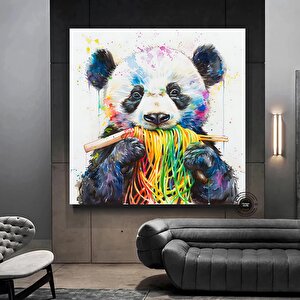 Komik Suluboya Tarzi Panda, Soyut Tasarım, Kanvas Baskı, Ev Dekoru, Kanvas Duvar Sanatı
