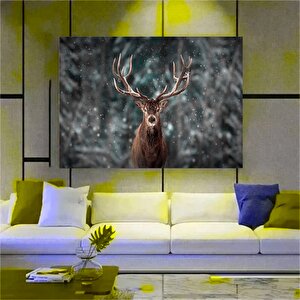 Vahşi Geyik Kanvas Duvar Sanatı; Orman Geyik Fotoğrafı; Doğa Manzarası; Ev Dekoru