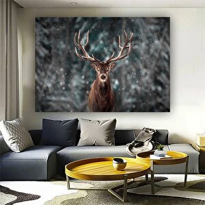 Vahşi Geyik Kanvas Duvar Sanatı; Orman Geyik Fotoğrafı; Doğa Manzarası; Ev Dekoru