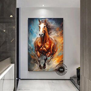 At Temalı Duvar Sanatı; Equestrian Dekor 120x150 cm