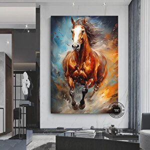 At Temalı Duvar Sanatı; Equestrian Dekor 120x150 cm