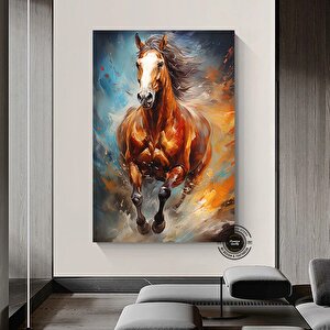 At Temalı Duvar Sanatı; Equestrian Dekor 50x70 cm