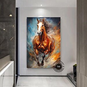 At Temalı Duvar Sanatı; Equestrian Dekor 50x70 cm