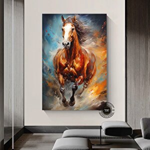 At Temalı Duvar Sanatı; Equestrian Dekor 100x150 cm