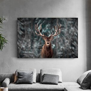 Vahşi Geyik Kanvas Duvar Sanatı; Orman Geyik Fotoğrafı; Doğa Manzarası; Ev Dekoru