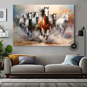 Atlar Duvar Sanatı; Koşan Atlar; Vahşi Hayvan Tablosu