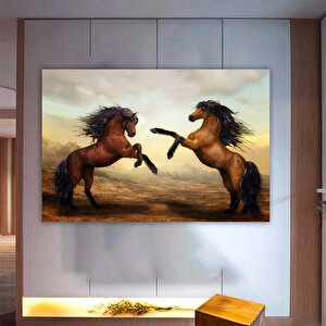 At Kanvas Duvar Sanatı Baskısı; At Kanvas Baskısı; At Kanvas Tablosu; Kıpırdayan At Kanvas Dekoru; M 90x150 cm