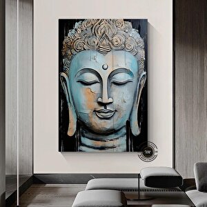 Buda Tuval Resmi, Yoga Sanatı, Meditasyon Sanatı Baskısı, Buda Duvar Sanatı Manzarası 90x180 cm