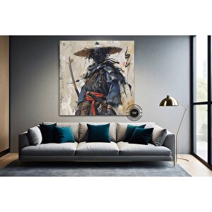 Yağlı Boya Tarzı Samuray Kanvas Tablo, Samuray Poster Duvar Dekoru