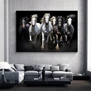 Koşan Atlar Kanvas Duvar Sanatı, Renkli At Posteri, Ev Dekoru