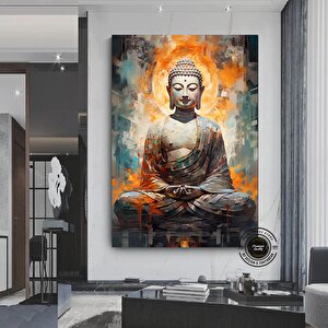Buddha Kanvas Tablosu; Yoga Ve Meditasyon Duvar Sanatı