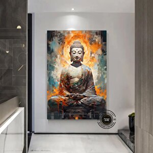 Buddha Kanvas Tablosu; Yoga Ve Meditasyon Duvar Sanatı 90x150 cm