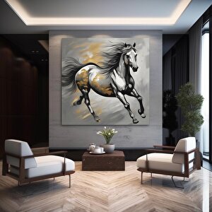 At Kanvası, At Sanatı, Hayvan Duvar Sanatı, Kanvas Duvar Sanatı, Modern Duvar Sanatı, Ev Dekoru 60x60 cm