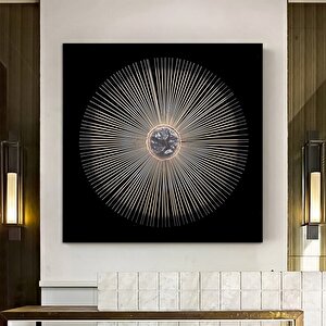 Geometrik Soyut Kanvas Yağlı Boya; Lacivert Siyah Dokulu Duvar Sanatı; Oturma Odası İçin Hazır Beyaz 40x40 cm