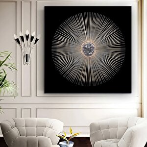 Geometrik Soyut Kanvas Yağlı Boya; Lacivert Siyah Dokulu Duvar Sanatı; Oturma Odası İçin Hazır Beyaz