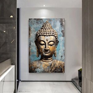 Buddha Kanvas Tablosu, Yoga & Meditasyon Sanatı, Lotuslu Asya Tarzı Ev Hediyesi 100x200 cm