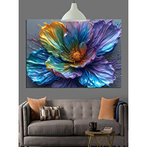 Canlı Renkli Çiçek Tablosu Dekoratif Kanvas - Mdf Ahşap Tablo