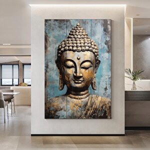 Buddha Kanvas Tablosu, Yoga & Meditasyon Sanatı, Lotuslu Asya Tarzı Ev Hediyesi