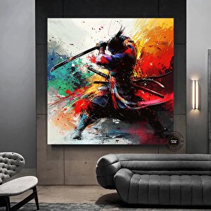 Samuray Kanvas Sanatı – Yağlı Boya Tarzı, Duvar Dekoru