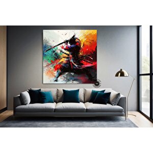 Samuray Kanvas Sanatı – Yağlı Boya Tarzı, Duvar Dekoru