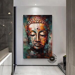 Buda Kanvas Tablosu; Yoga Sanatı; Meditasyon Sanatı Baskısı; Buda Manzara Duvar Sanatı; Budist Duvar 60x90 cm