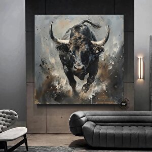 Boğa Kanvas Tablo; Highland Cow; Büyük Sanat