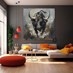 Boğa Kanvas Tablo; Highland Cow; Büyük Sanat