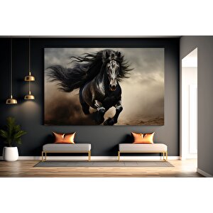Şahlanan At Kanvas Tablosu – Modern Ofis Dekoru 60x120 cm