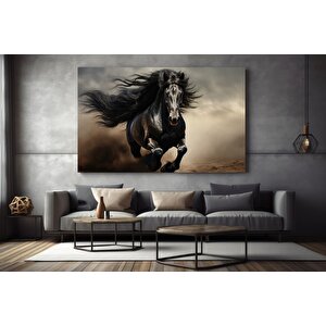 Şahlanan At Kanvas Tablosu – Modern Ofis Dekoru