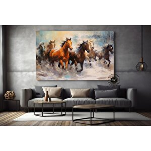 Soyut At Tablosu Kanvas – Yatak Üstü Dekoru, Hayvansever Hediyesi