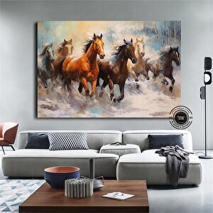 Soyut At Tablosu Kanvas – Yatak Üstü Dekoru, Hayvansever Hediyesi