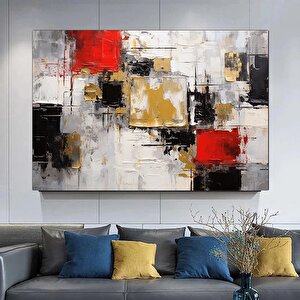 Modern Yağlı Boya Soyut Baskı Duvar Sanatı; Kanvas Dekor 100x150 cm