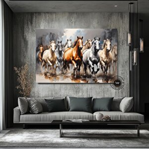 Soyut At Resmi Kanvas Üzerinde, Büyük At Duvar Sanatı Baskısı Renkli Soyut Duvar Sanatı 40x60 cm