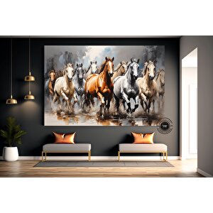 Soyut At Resmi Kanvas Üzerinde, Büyük At Duvar Sanatı Baskısı Renkli Soyut Duvar Sanatı 40x60 cm