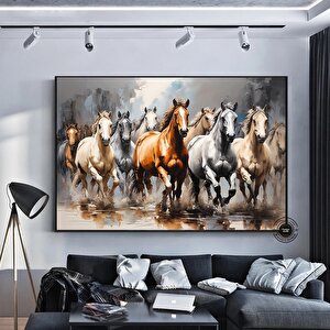 Soyut At Resmi Kanvas Üzerinde, Büyük At Duvar Sanatı Baskısı Renkli Soyut Duvar Sanatı