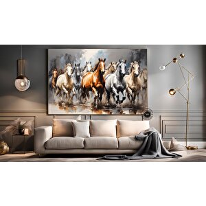 Soyut At Resmi Kanvas Üzerinde, Büyük At Duvar Sanatı Baskısı Renkli Soyut Duvar Sanatı