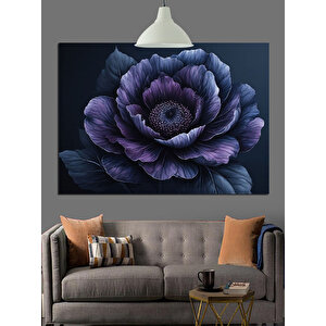 Mor Gül Çiçek Dekoratif Kanvas - Mdf Ahşap Tablo