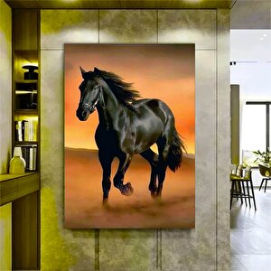 Ofis Dekoru İçin At Kanvas Tablo – Şahlanan At Sanatı – Modern 40x60 cm