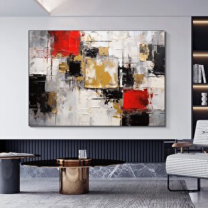 Modern Yağlı Boya Soyut Baskı Duvar Sanatı; Kanvas Dekor 70x150 cm