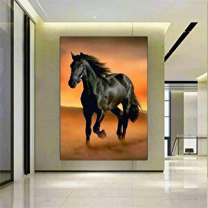 Ofis Dekoru İçin At Kanvas Tablo – Şahlanan At Sanatı – Modern